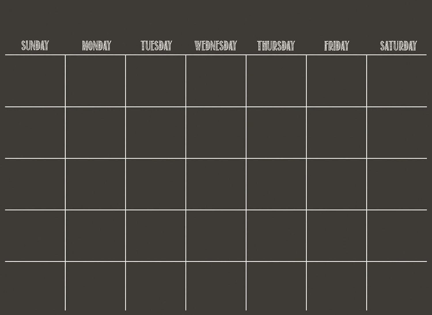 Brewster WPE0981 WPE0981 Dry Erase Chalkboard Style Calendar Wall Pops Wall Decal