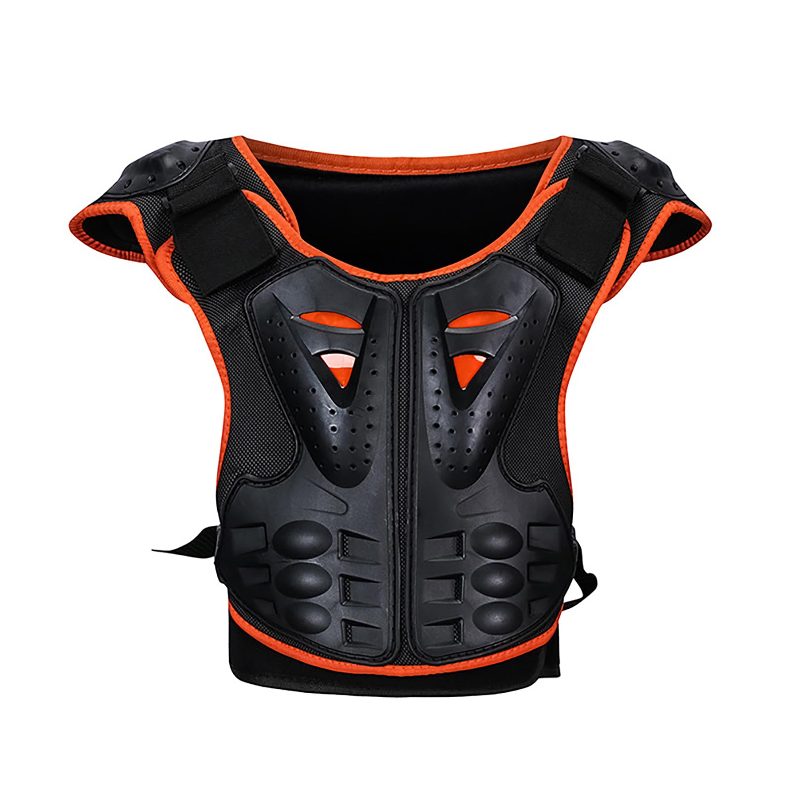 M&Catree Kids Body Armour Motocross Chest Spine Protector Children Body Guard Vest for Dirt Bike Snowboarding Skiing Skating Scooter - Orange Black, M