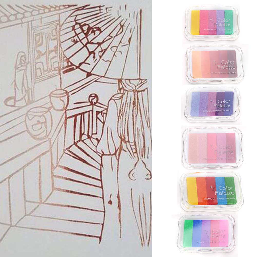 Almohadillas De Tinta Para Sellos Artesanales, Almohadillas De Tinta Lavables De Color DIY, Almohadilla Para Sello De Impresión A Mano No Tóxica Para Sellos De Goma, Papel, álbumes De Recortes, Tela D