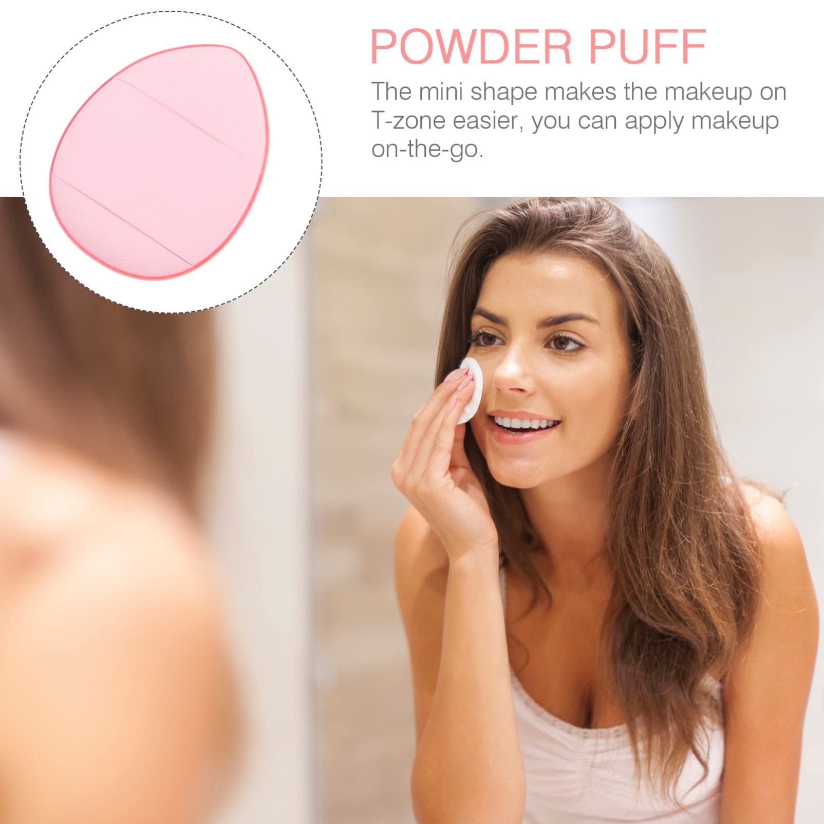 Housoutil 60stücke Teiliges Mini Makeup Puff Feuchtigkeits Und Trockenanwendung Kosmetikschwämmchen Für Foundation Puder Und Blush Weiche Puderquaste Mit Praktischer Schlaufe Für