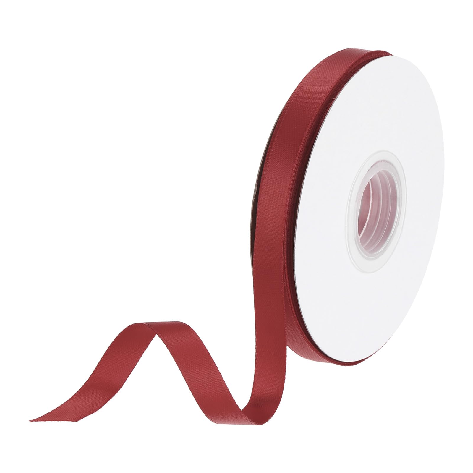 DMiotech 10mm Satin Ribbon 23m/75ft Thin Double Face Fabric Grosgrain Ribbon for Gift Wrapping Floral Hair Flower Bouquet Burgundy Red