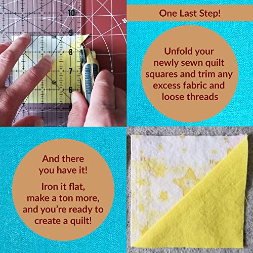 Madam Sew Exclusive Design | Quarter-Inch Patchwork Sewing Ruler | 9” And 17” Quilting Ruler | Easily Mark And Measure Fabric | Measures ¼,” ½” And 1” From Each Side | Non-Slip Coating Grips Fabric #TOP5