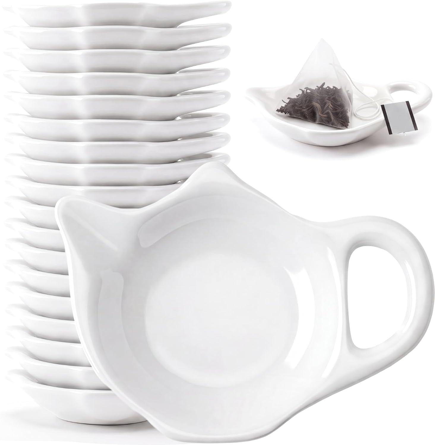 Teapot Shape Ceramic Tea Bag Holders