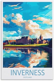 Inverness Travel Poster Print Canvas Wall Art Framed Or Unframed Modern Home Room Decor 12x18inch(30x45cm)