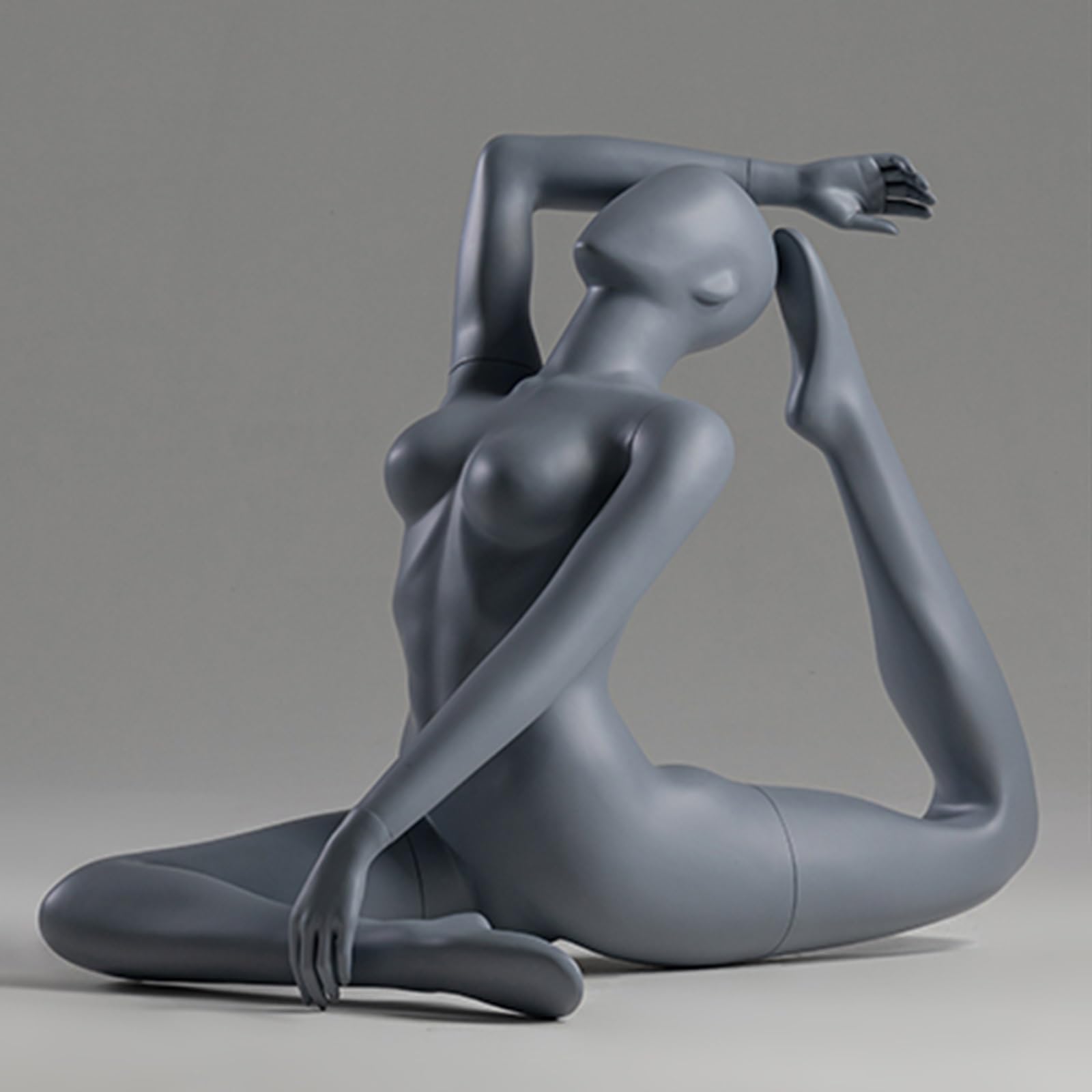 Mannequin de sport détachable en plastique gris pour magasin de mode