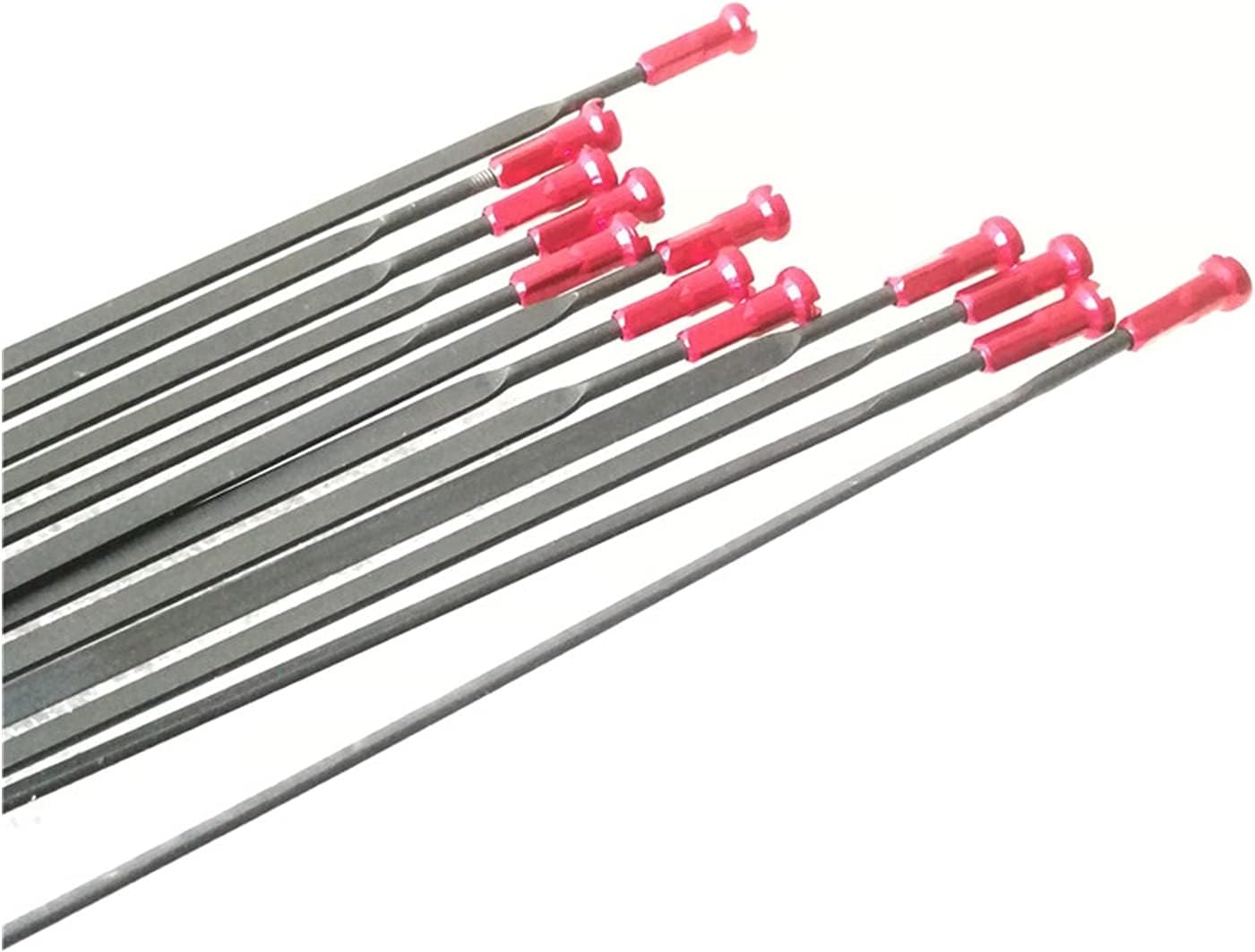Bicycle Spoke Nipples, 25 Pieces/Lot, Red Nipple J Bend Spokes, 217/220/220/257/270/272/257/270/272mm, Customized Lengths Available (Color: 220mm) (245mm)