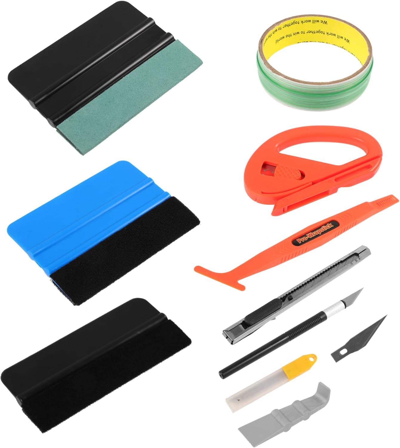 Car Window Tint Application Kit 10pc Tinting Tools Set for Auto Film Scrapers