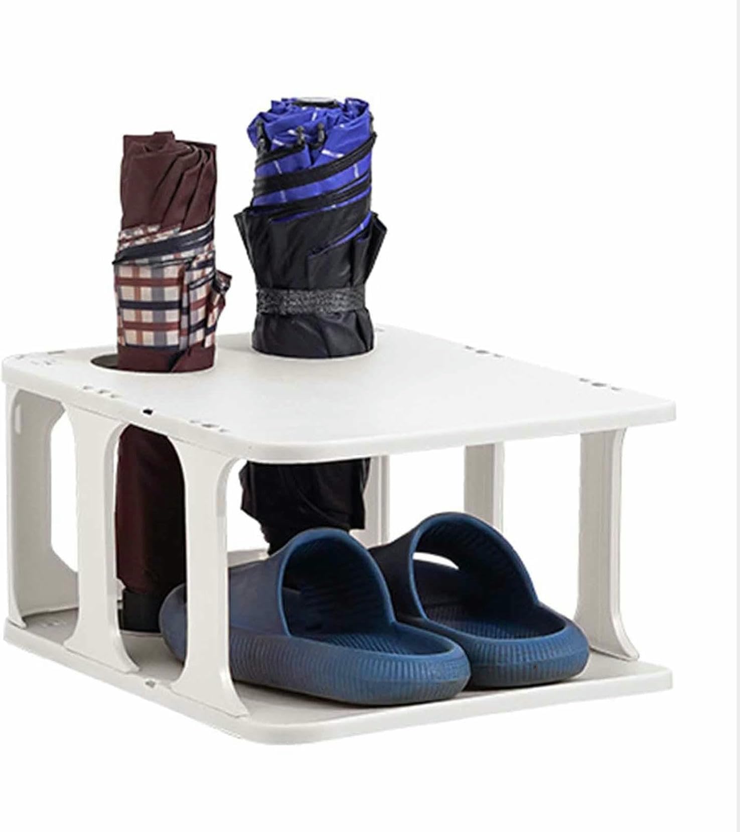 Étagère à chaussures étroite extensible pour désencombrer un couloir étroit