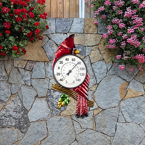 Mumtop Indoor Outdoor Thermometer, Cardinal Large Number Wall Mounted Thermometer For Patio, Yard, Garden #TOP6