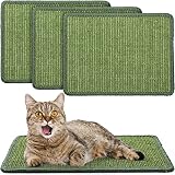 4 Pcs Cat Scratcher Mat Sisal Scratch Mats Horizontal Floor...
