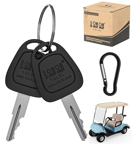 10L0L 2N Pack Golf Cart Ignition Keys with Key Ring
