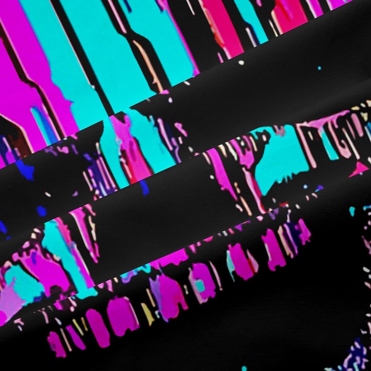 Sugar Skull Window Curtains,Trippy Mandala Style Curtains Colorful Lines Skeleton Window Treatment Curtain for Kids Teens Girls Boys Room Decor,Modern Black 2 Panels Set,38Wx45L