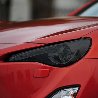 JCAKES 2 Pcs Car Headlight Protective Film Headlamp Restoration Transparent Black TPU Sticker ,for Toyota 86 2012-Present Accessories, Headlights