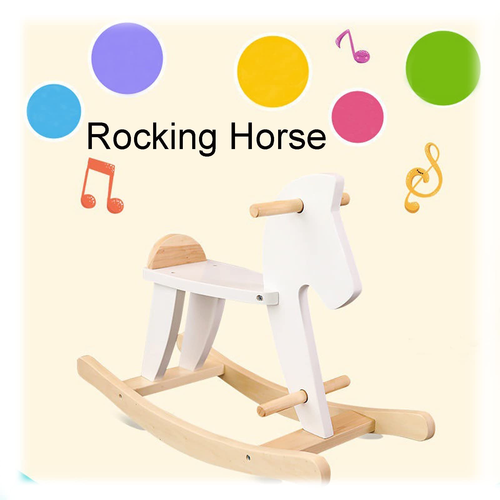 Amazon.co.jp: 子供のロッキングホース ロッカーに乗る木製ロッキング