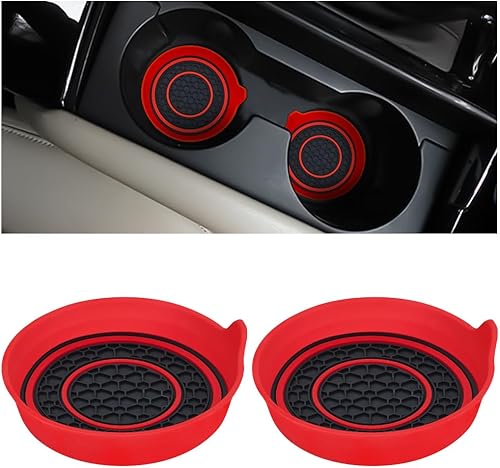 2 posavasos de silicona para botella de agua, soporte para derrames de botellas de agua, antideslizantes, impermeables, accesorios para el interior