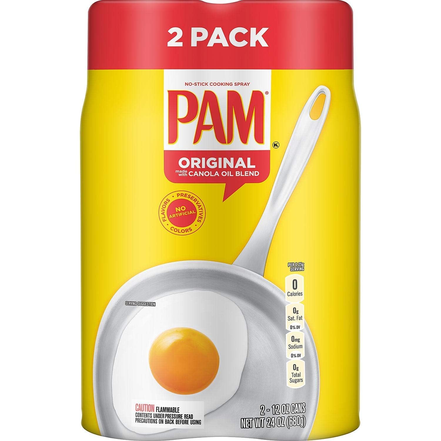 Pam Original Non-stick Cooking Spray, 6 Pack, 12 oz Cans