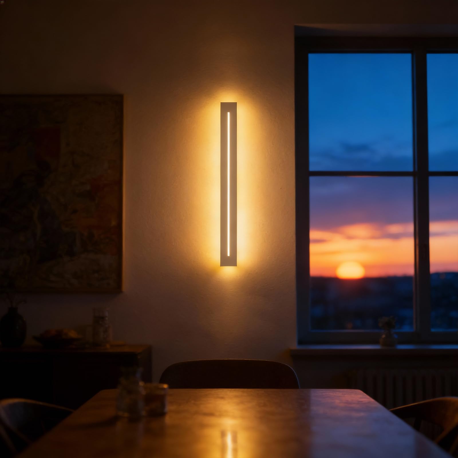 15W LED Wandleuchte Innen 60CM Wandlampe mit Fernbedienung