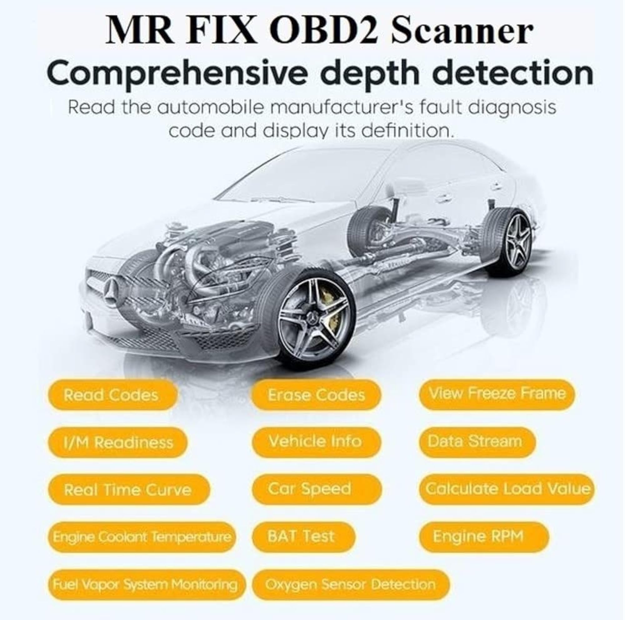 Advanced OBD Bluetooth Auto Scanner Diagnostic Tool