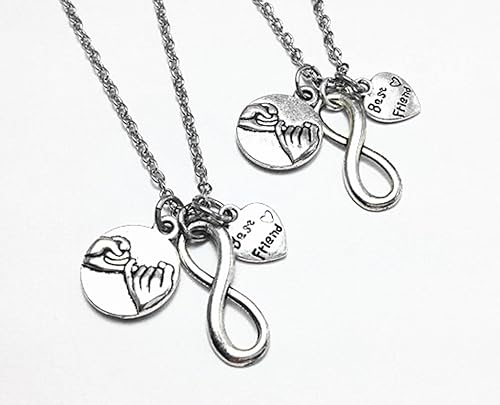 Miniatura 5 de ALIMITOPIA 60 dijes de letras de Best Friend en forma de corazón de durazno de doble cara para hacer pulseras, collares, joyas y hallazgos