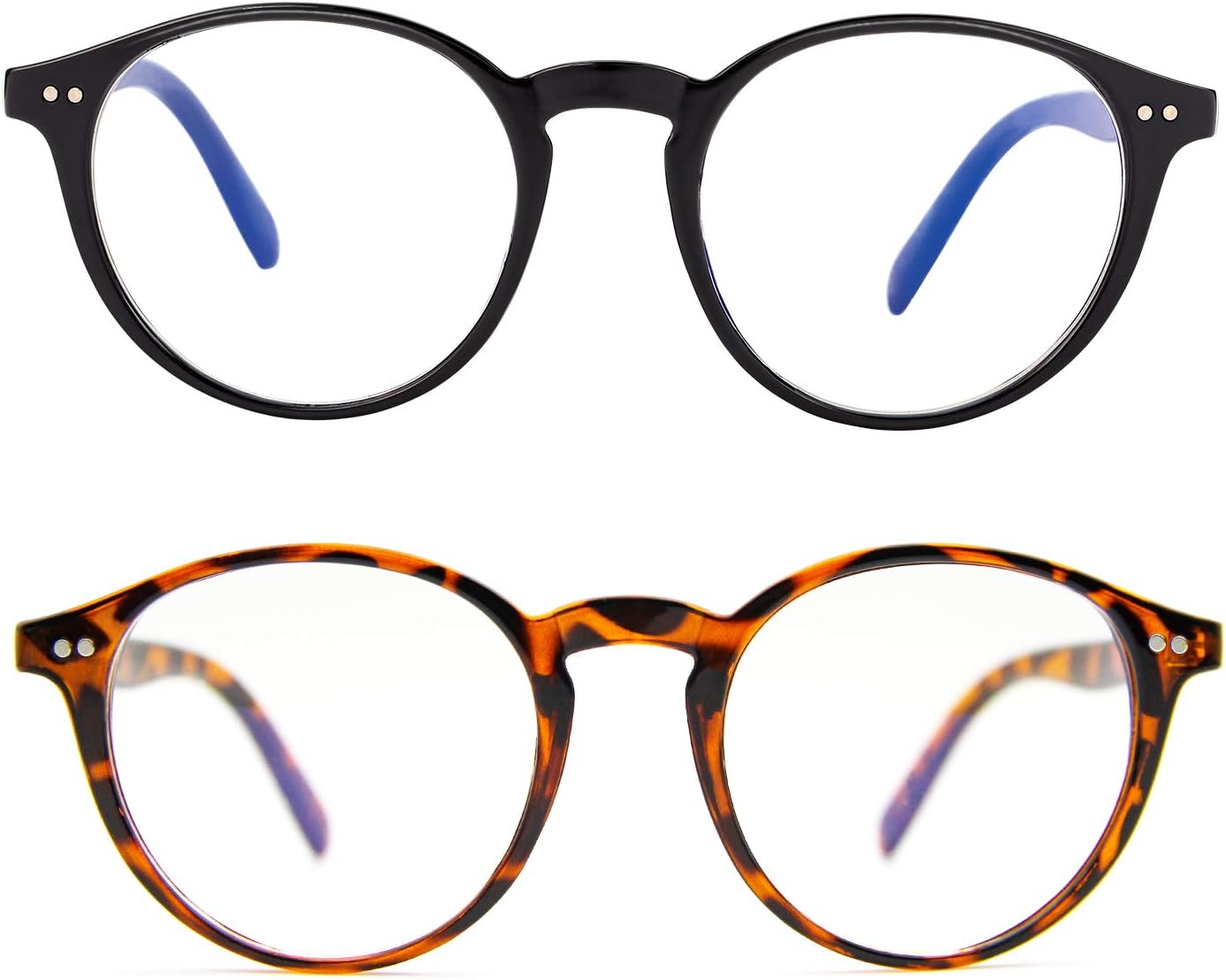 IFHTech Blue Light Blocking Glasses,Vintage Nails Round Minimize Digital Headache Anti Eyestrain