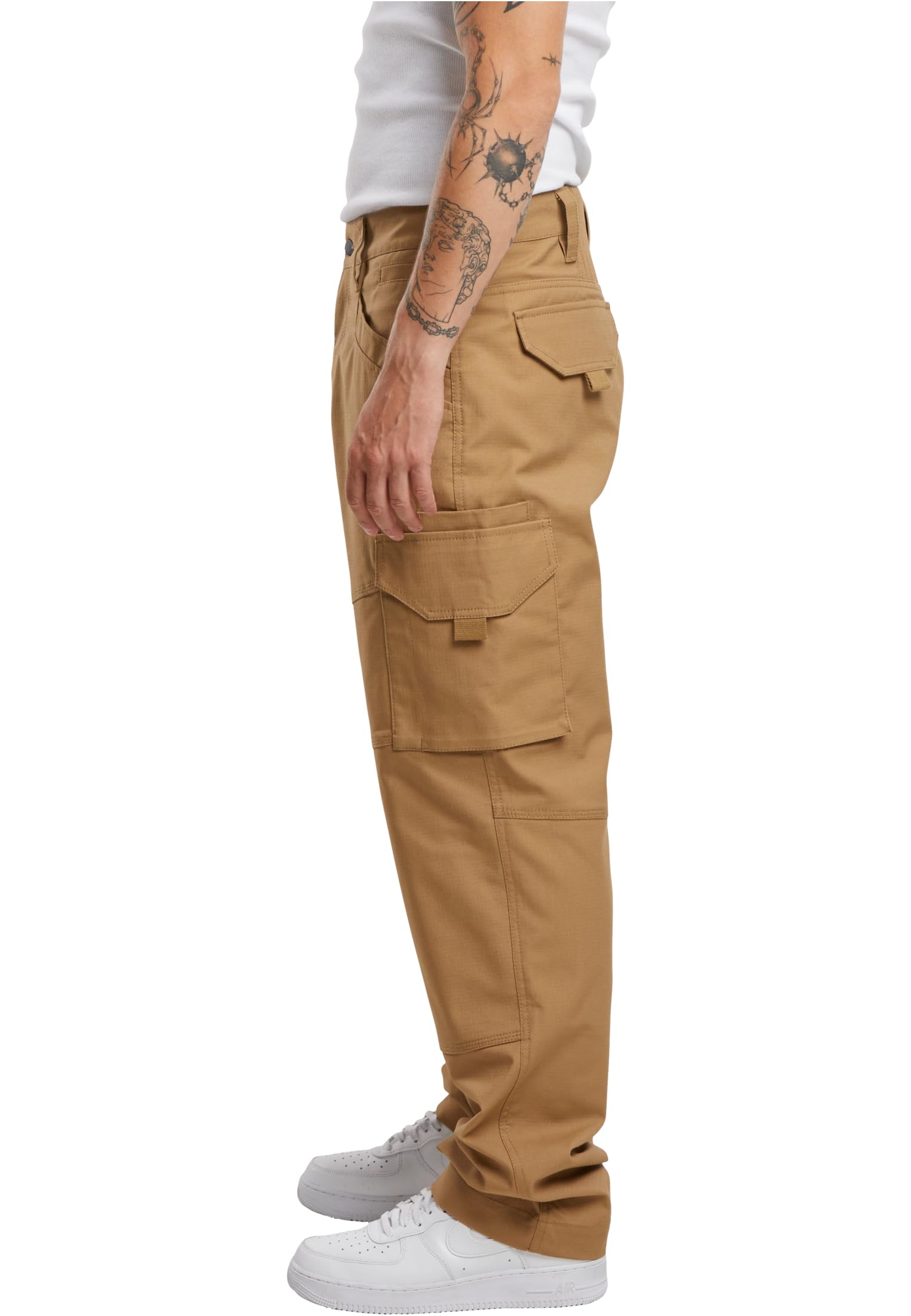 Brandit Tactical Ripstop Trousers Uomo Pantaloni Modello Cargo Nero