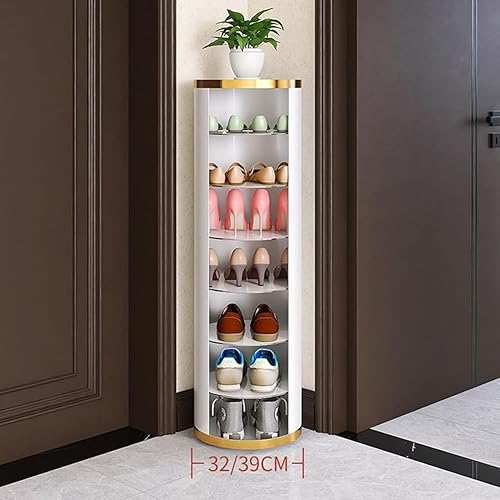 Miniatura 5 de Shelves Shoe Rack Round Shoe Rack Metal 360 Rotating Shoe Cabinet Modern Round Shoe Rack Tower Diam 32cm39 Cm Space Saving Shoe Shelves luxury