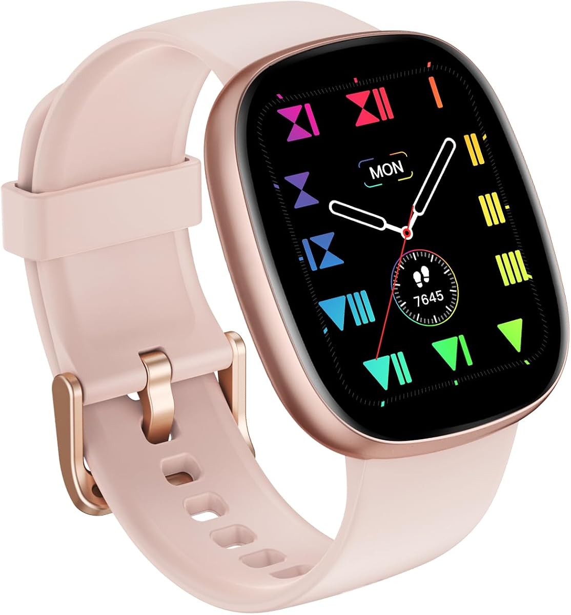 Smart Watch for Women Fitness Tracker, 1.85″ HD Touch Screen Smartwatch Compatible with iPhone Android Phones, Answer/Make Calls Heart Rate Sleep Monitor Pedometer Waterproof for Running Pink