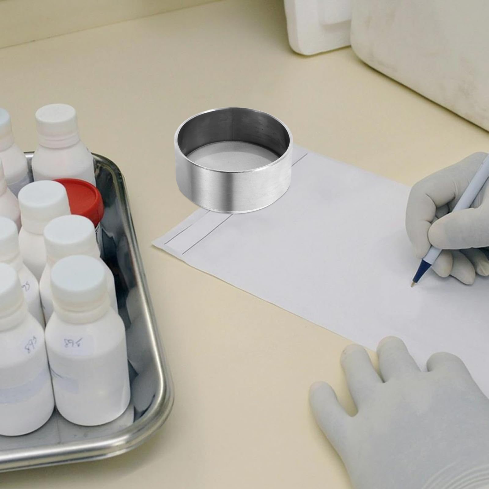 Laborsieb Edelstahl 5cm Mesh 100 Feinmaschiges Sieb für Laborfilterung und Zellproben
