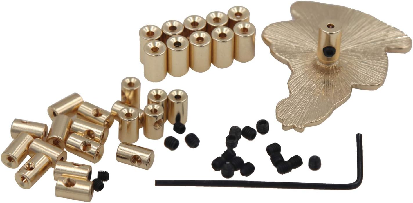 EuTengHao 30 Pieces Pin Locks Pin Backs Locking Pin Backs Pin Keepers Locking Clasp, Locking Pin Backs Keepers(9mmx5.5mm,Gold)