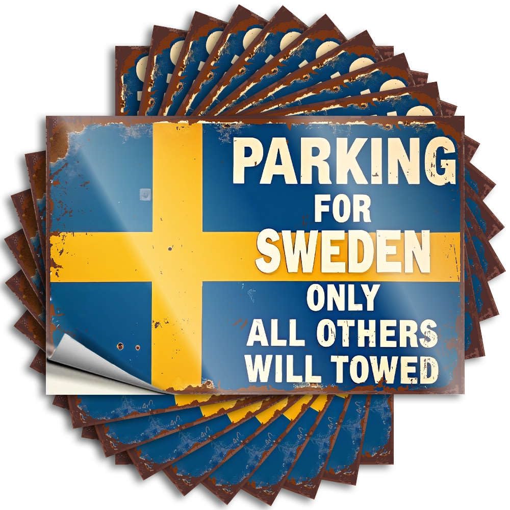 Sticker Autumn, Football Case Parking for Sweden Only. All Others Will Towed. | Goods(8X12CM)