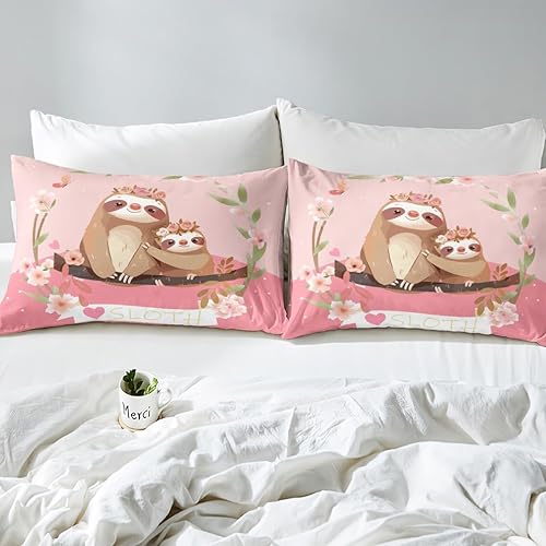 Vista 22 de Feelyou Juego de funda de edredón de vaca lechera, rosa y blanco, con estampado de fresa, vaca, para niños, adultos, kawaii, niñas, funda de edredón