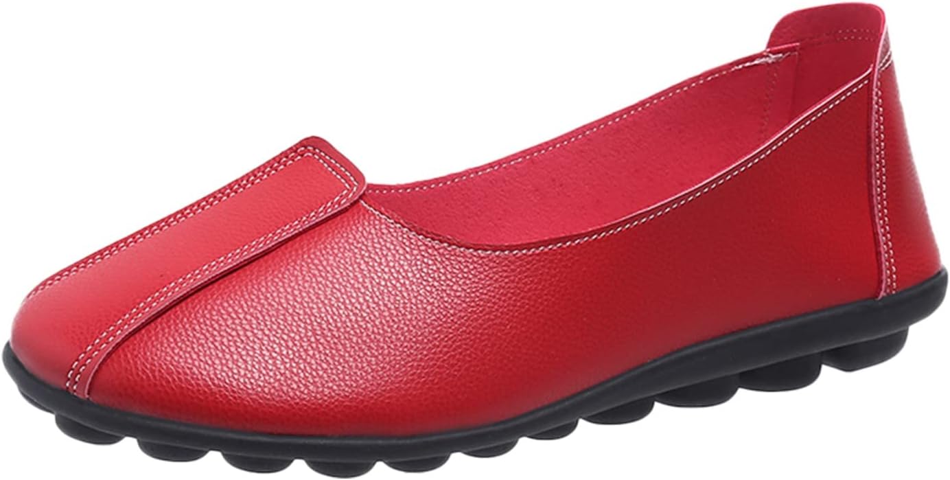 Work Shoes Women Ladies Casual Shoes Solid Color Flat Sole