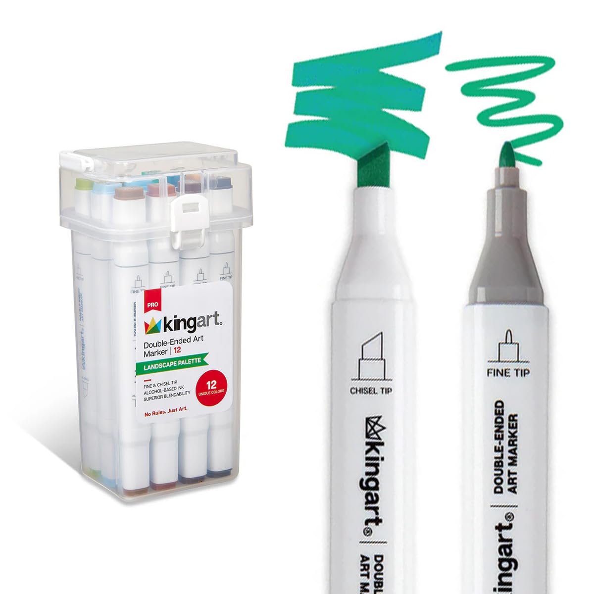 Amazon.com: KINGART PRO Double-Ended Alcohol Ink Art Markers, 12