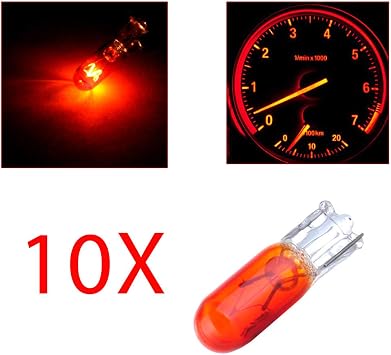 cciyu T5 37 74 286 Halogen Light Interior Light Bulbs Instrument Cluster Gauge Dash Lamp,10Pack