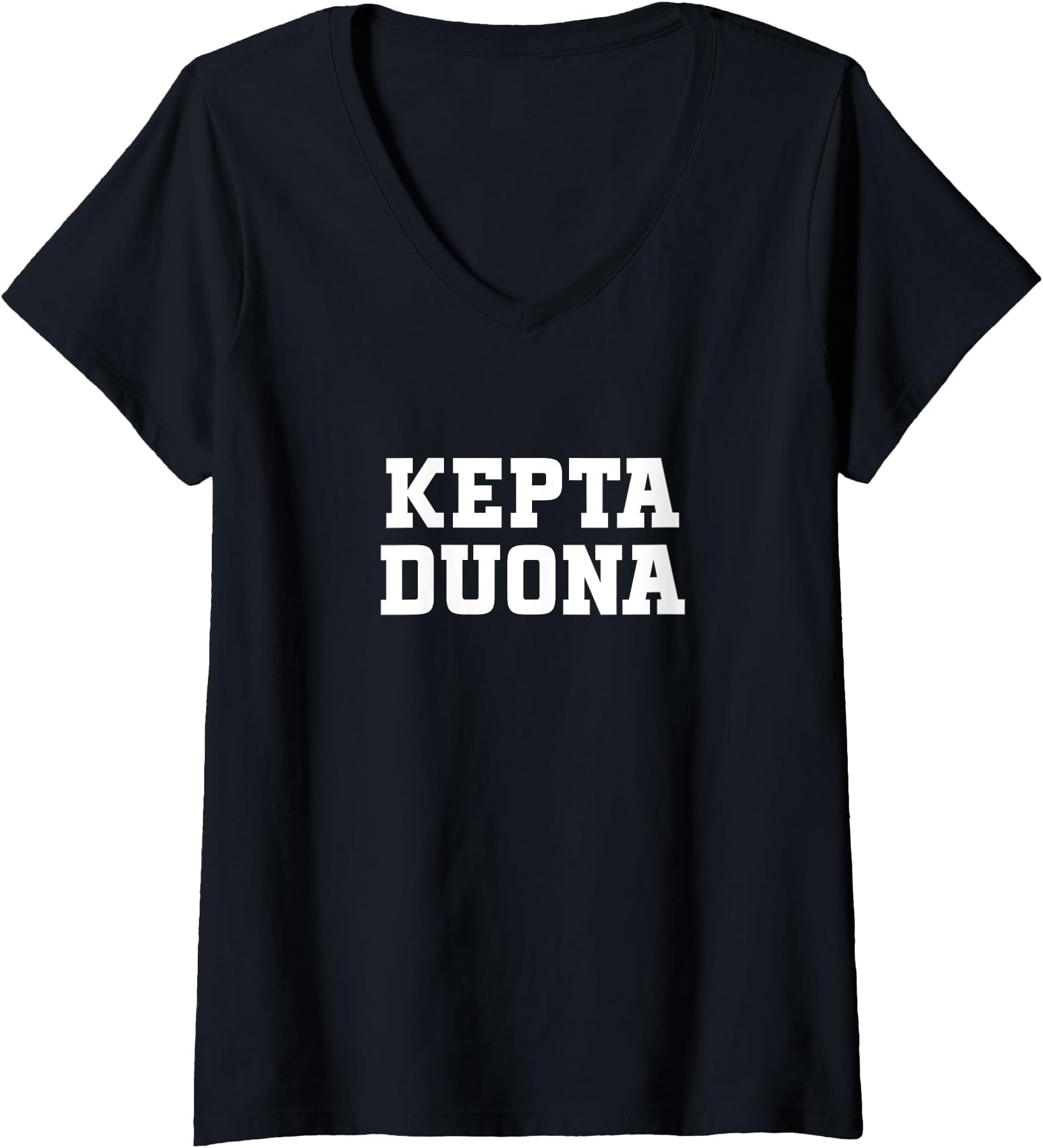 Womens Kepta Duona Food Design For Men Women Kids Funny V-Neck T-Shirt