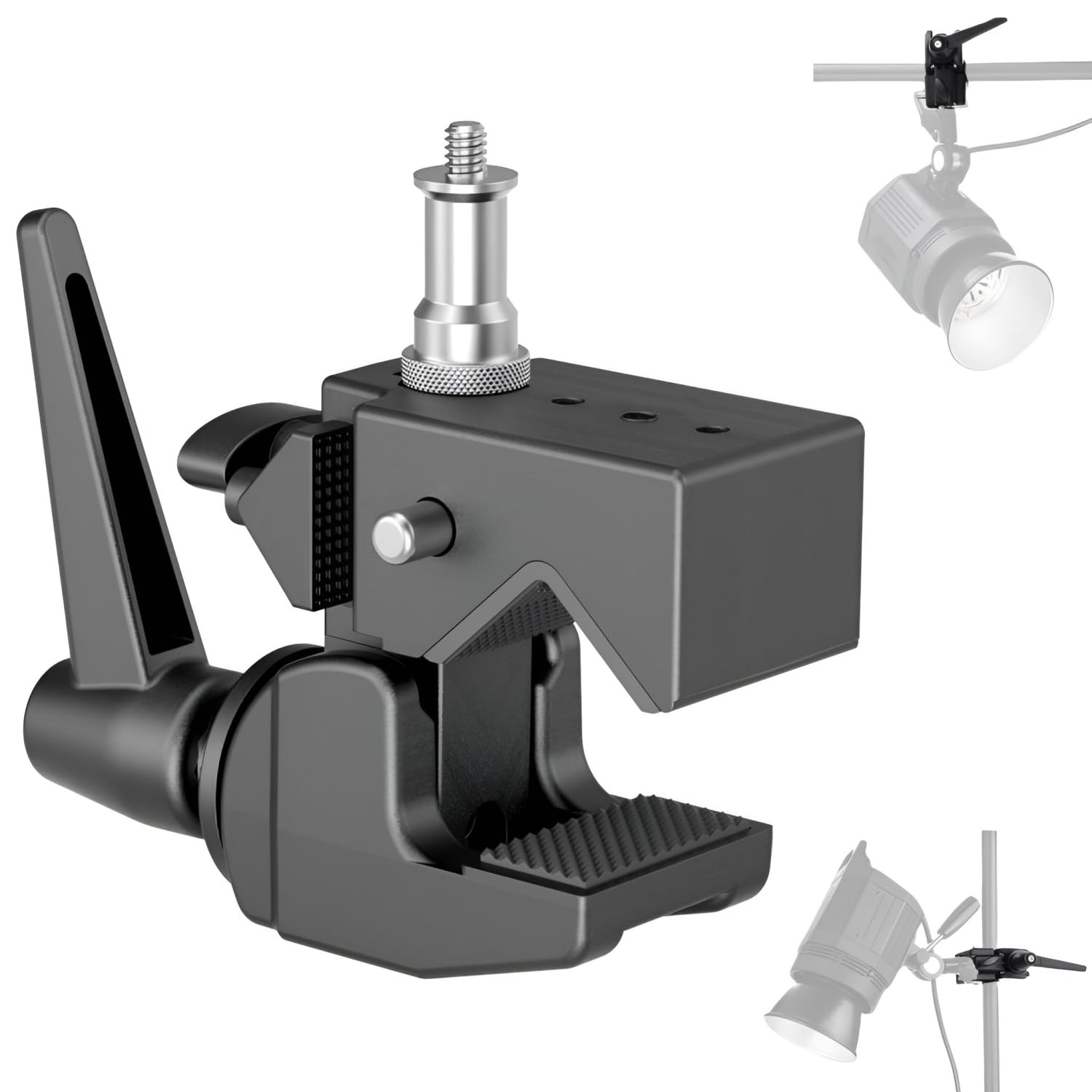 Super zacisk do studia fotograficznego z gwintem 1/4 i 3/8 do aparatów, lamp, parasoli, haczyków, półek, szklanych płyt, poprzek, oświetlenie LED fotografia akcesoria audio wideo