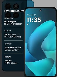 Motorola G57 Power (Corsair, 8GB RAM, 128GB Storage) | Snapdragon 6s Gen 4 Processor | 6.72" FHD+ Display | 50MP LYT-600 + 8MP Ultrawide | 8MP Selfie Camera | 7000mAh Battery, 33W TurboPower | IP64