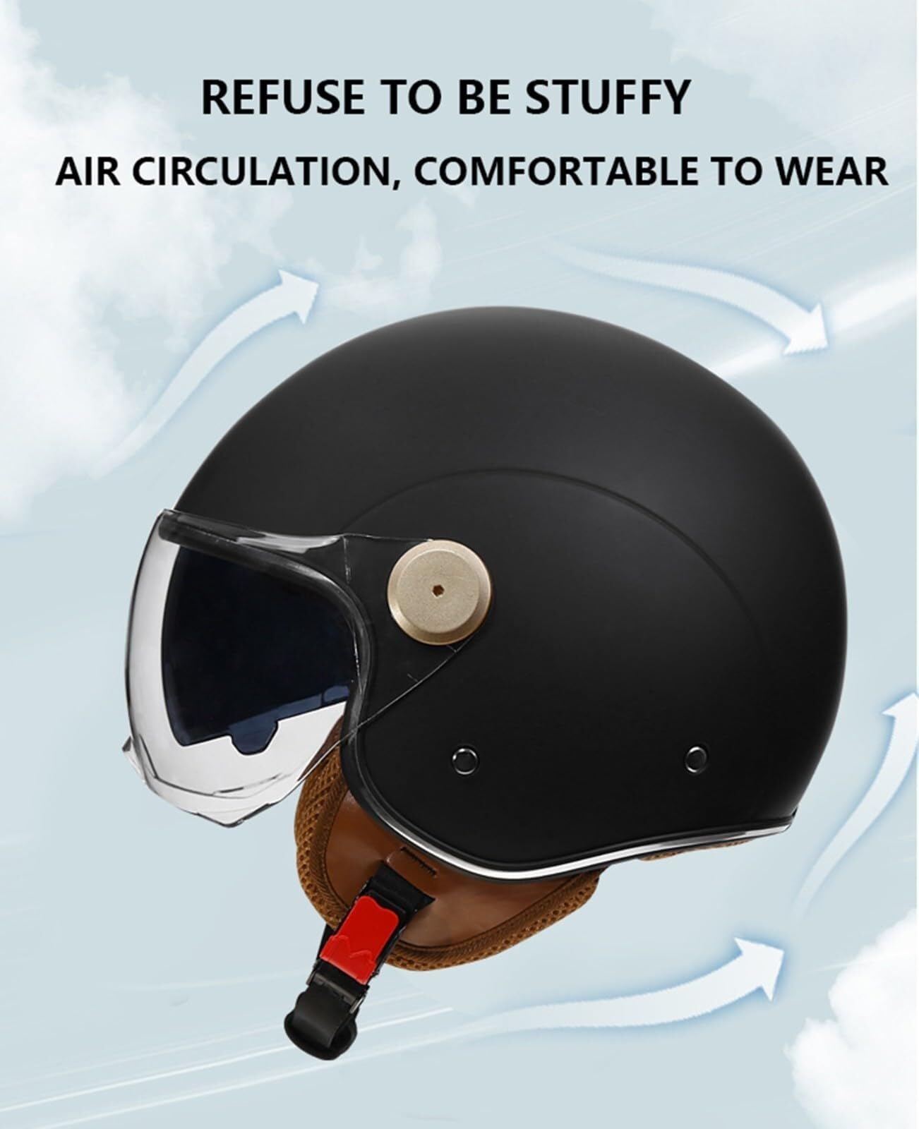Zatwierdzony Przez ECE Kask Motocyklowy W Stylu Vintage Z Otwartą Twarzą Kask Motocyklowy Z Otwartą Twarzą I Bluetooth 3/4 Z Podwójną Osłoną Przeciwsłoneczną Kask Crash Vintage Dla Dorosłych Dla Kasku