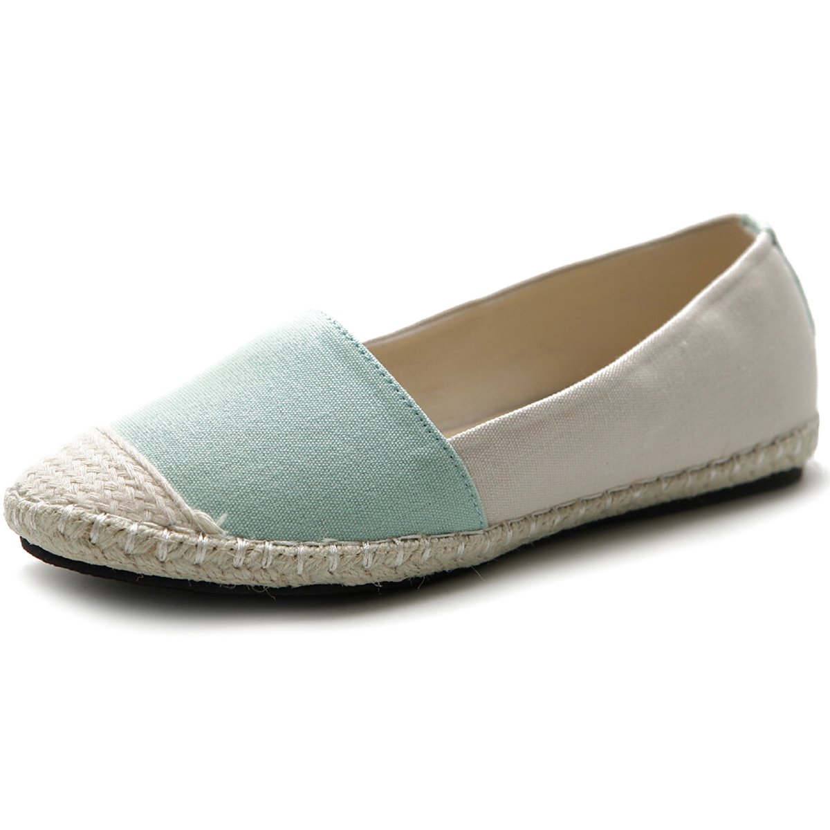 Ollio Women's Ballet Shoe Espadrille Canvas Flat