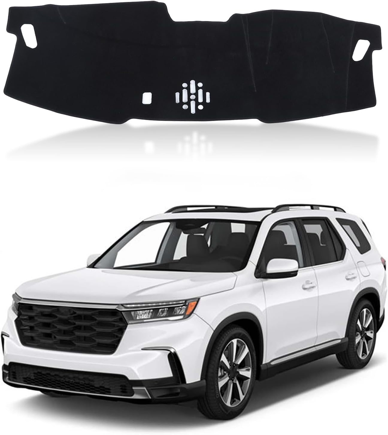 Dash Mat Dashboard Cover Compatible with Honda Pilot 2023 2024 2025 LHD, Dash Cover Mat Pad Carpet Non-Slip Dashboard Cover Mat Sun Protection (23-25 (Polyester))