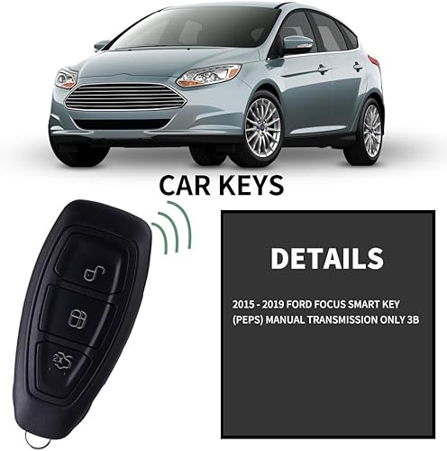 Miniatura 7 de Llavero remoto de entrada de inicio de coche inteligente sin llave para Ford Focus 2015 2016 2017 2018 2019 remoto Fob proximidad KR5876268 sin