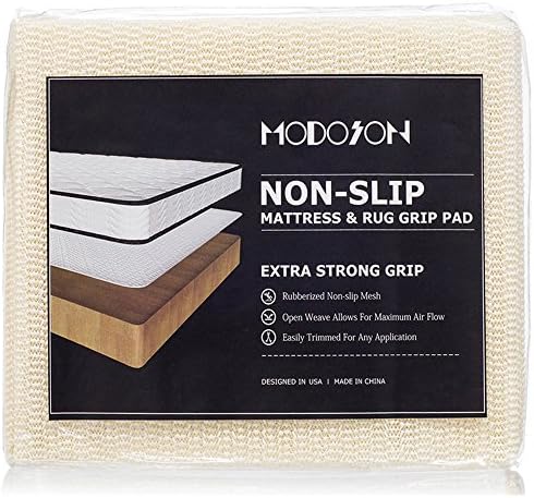 MODOSON Non Slip Mattress Grip Pad, Rug Pad Gripper, Carpet Underlays, Non Slip Mat, Sofa Pad, Furniture Pad, Mattress Gripper, Keep Mattress Rug from Sliding - Full Size 52.5" x 74" (4.4'x 6.2')