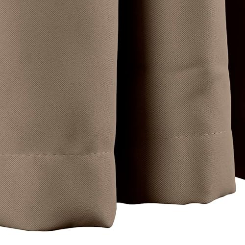 Cortina Solaris Blackout/Blecaute de Tecido 3m x 2,50m com Ilhós Cromado - Avelã