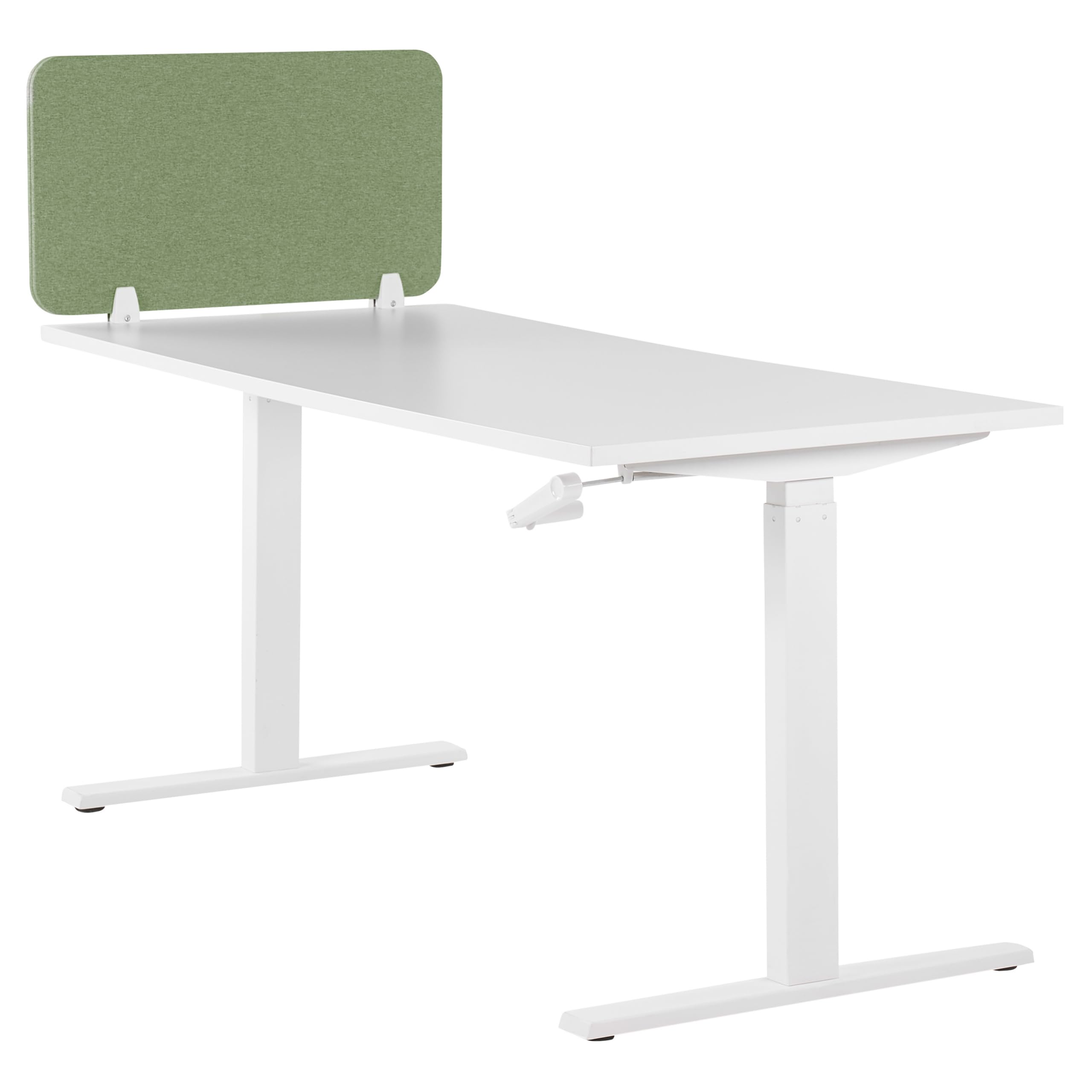 Beliani Séparateur de Bureau Vert Synthétique et Polyester 80 x 40 cm Ecran Visuel Wally