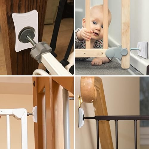 Miniatura 6 de Protector de pared para puerta de bebé, paquete de 4 tazas de pared para puertas de perro, protegen paredes y puertas de mascotas para niños, puerta