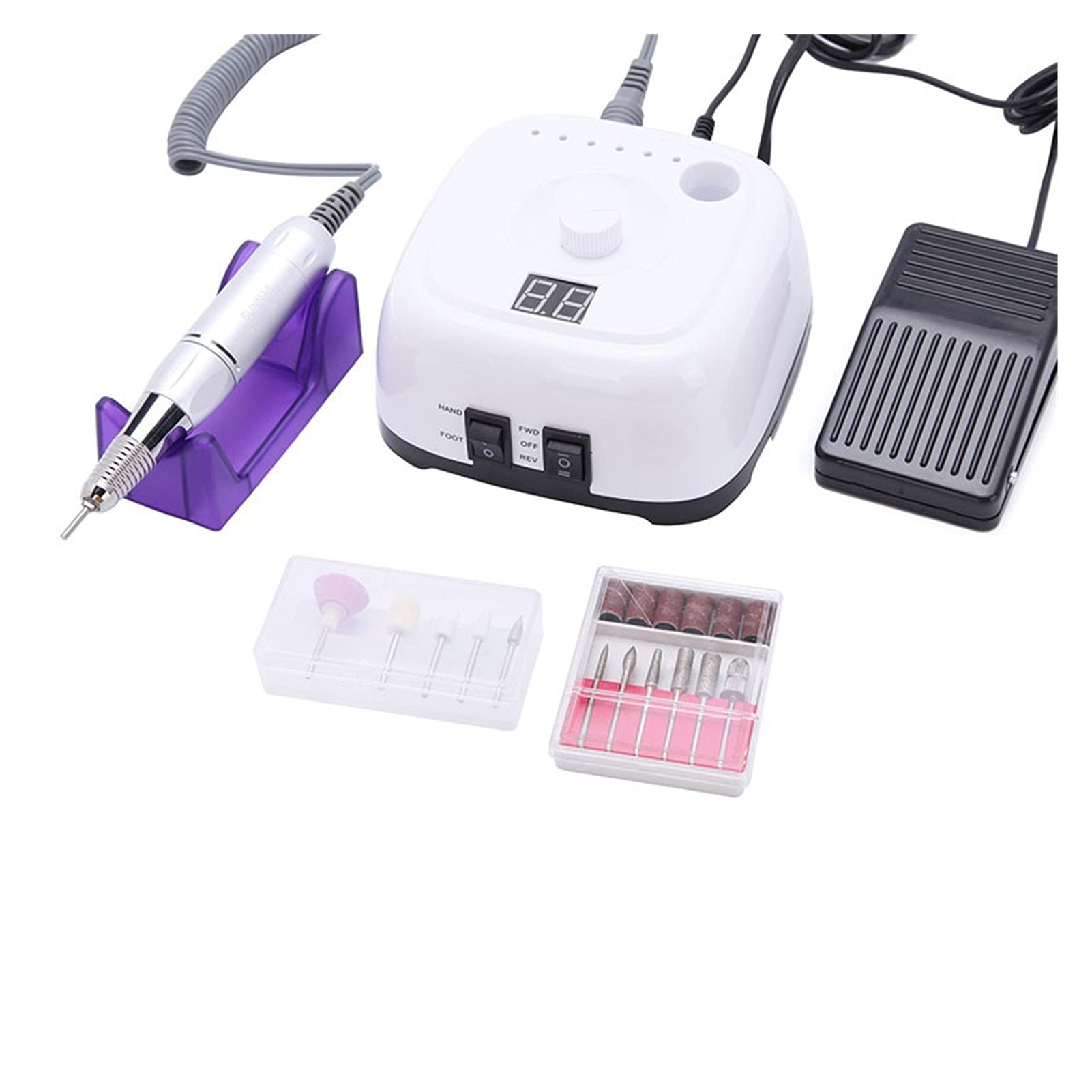 Wiertarka do paznokci Wiertarka do paznokci 3500 0PM. Z pedałem kontroli prędkości Manicure Instrumenty pedicure Elektryczne narzędzia szlifowania plików
