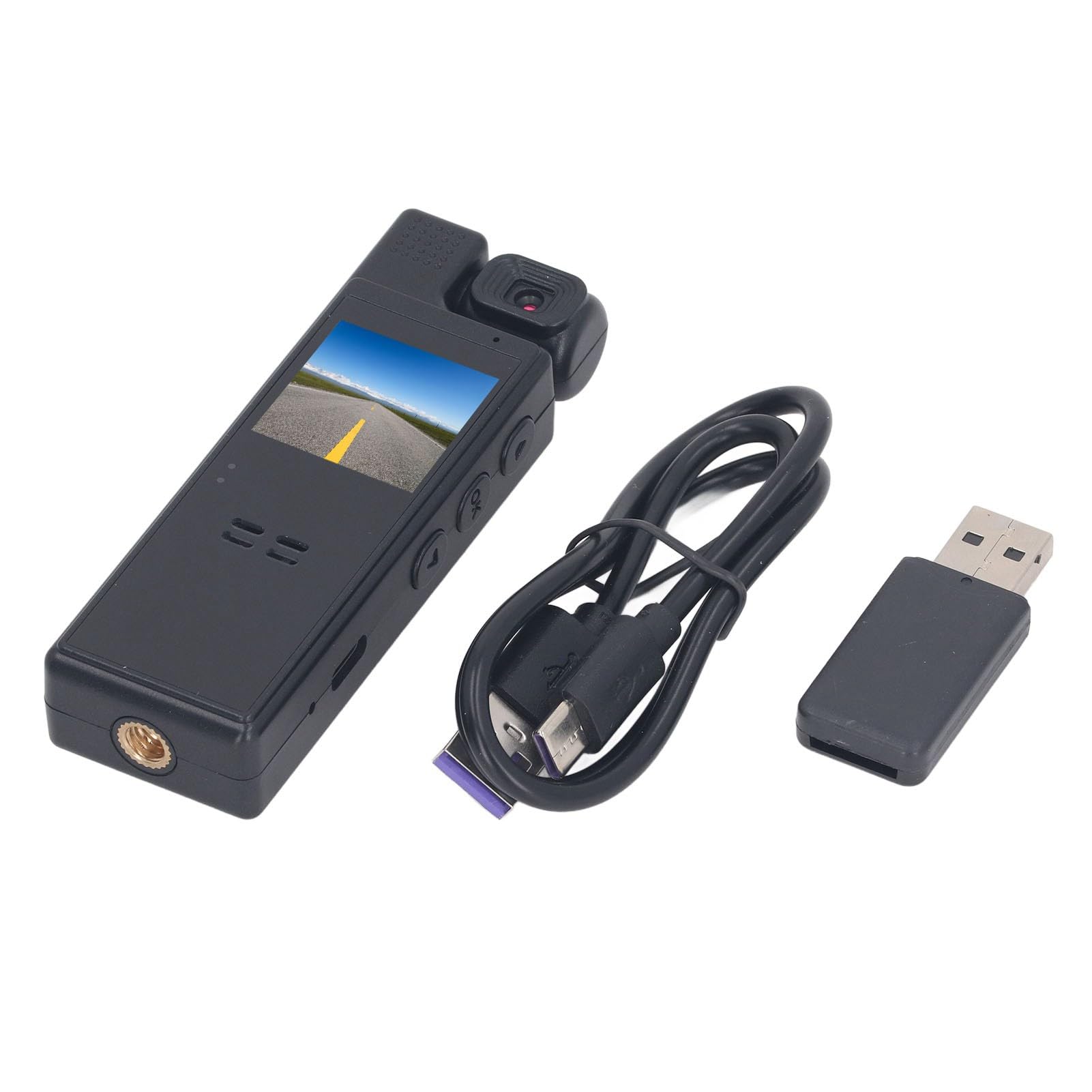 Caméra de Sport à Fixation arrière, étanche et résistante aux Chocs, enregistreur vidéo Portable 1080P avec Objectif Rotatif à 180° et écran de 1,3 Pouce, pour Le Cyclisme, la