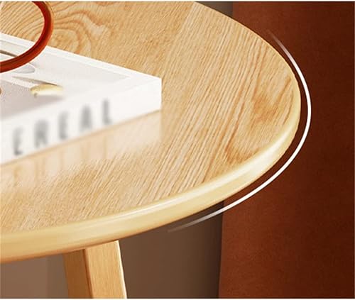 Miniatura 5 de LHLLHL - Pequeño sofá redondo pequeño mesa auxiliar pequeña de madera para dormitorio mini mesita de noche balcón mesa de centro pequeña