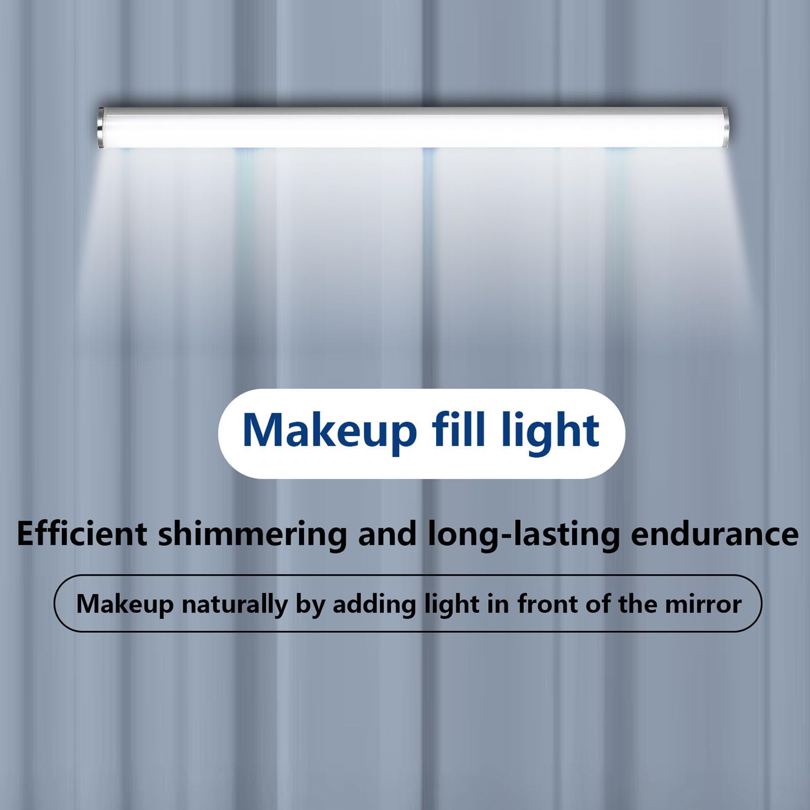 Specchio LED da trucco 40h cm bianco a luce fredda e calda