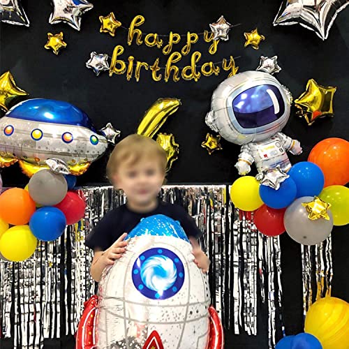 10Pcs Galaxy Astronaut Planet Balloons Kit, Outer Space Cartoon Balloons, Inflatable Rocket Astronaut Earth Spaceship Balloons Space Themed Party Supplies For Home Kids Baby Shower Wedding Party. #TOP2